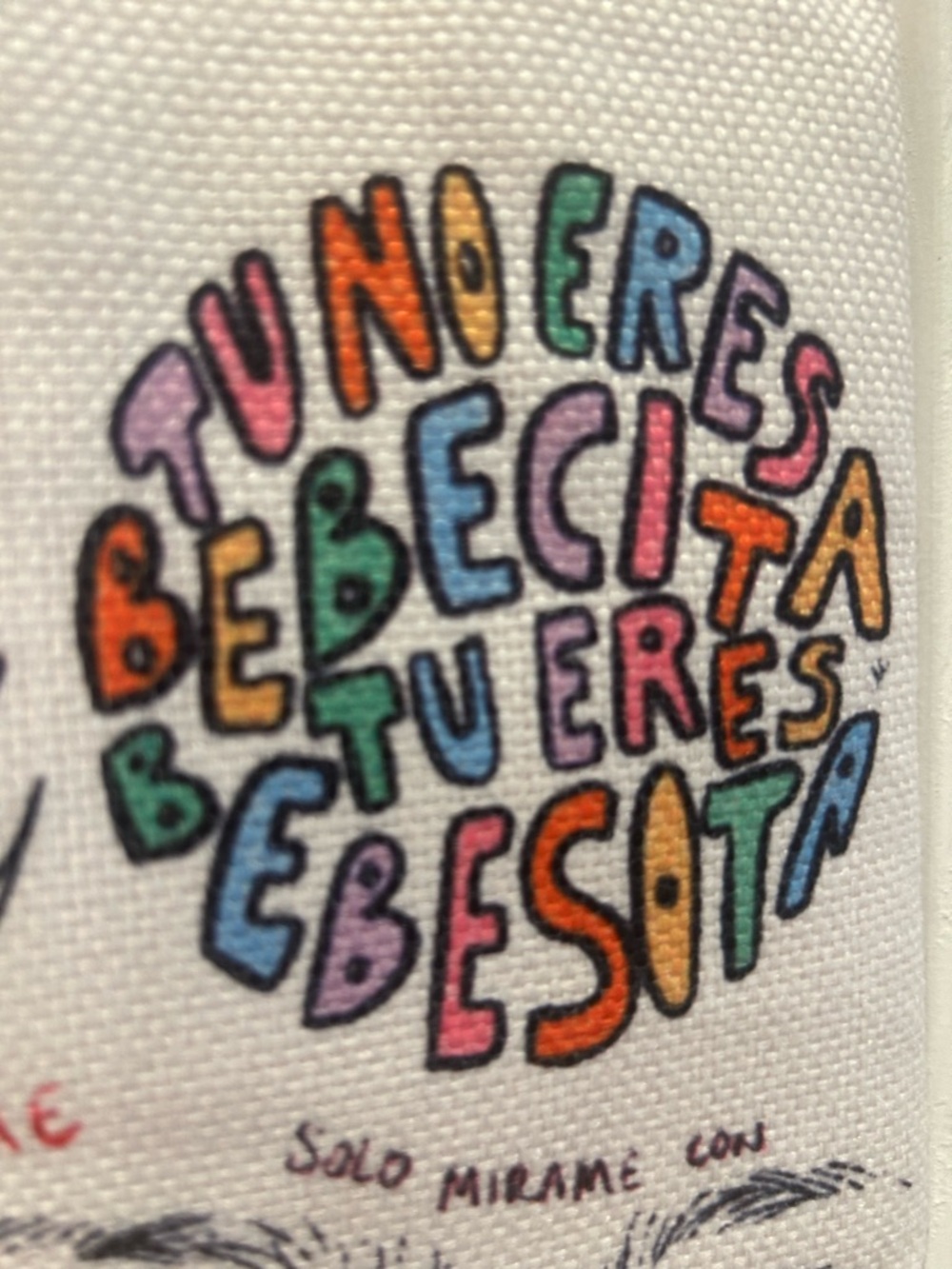 Bad Bunny Canvas Tote Bag with Colorful Graphic Lyrics 🐰🎵 - Picture 8 of 12